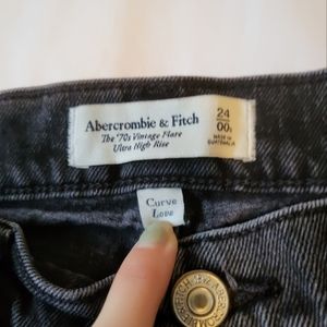 Womens Abercrombie & Fitch the 70s vintage flare ultra high rise flare jeans